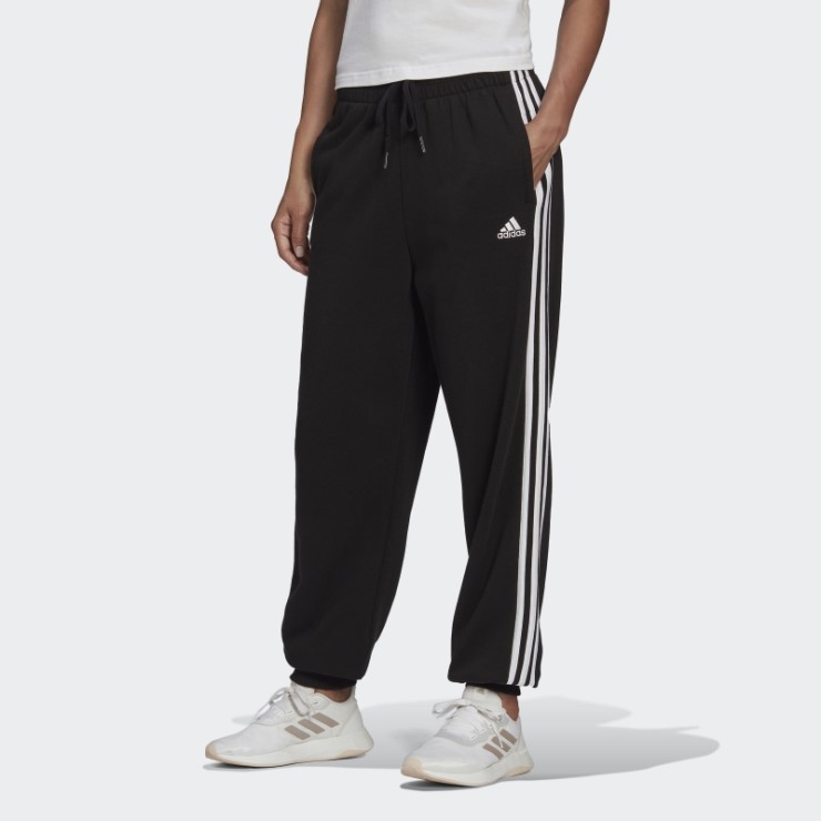 Pantalón Adidas Essentials Studio Lounge 3 Rayas Negro