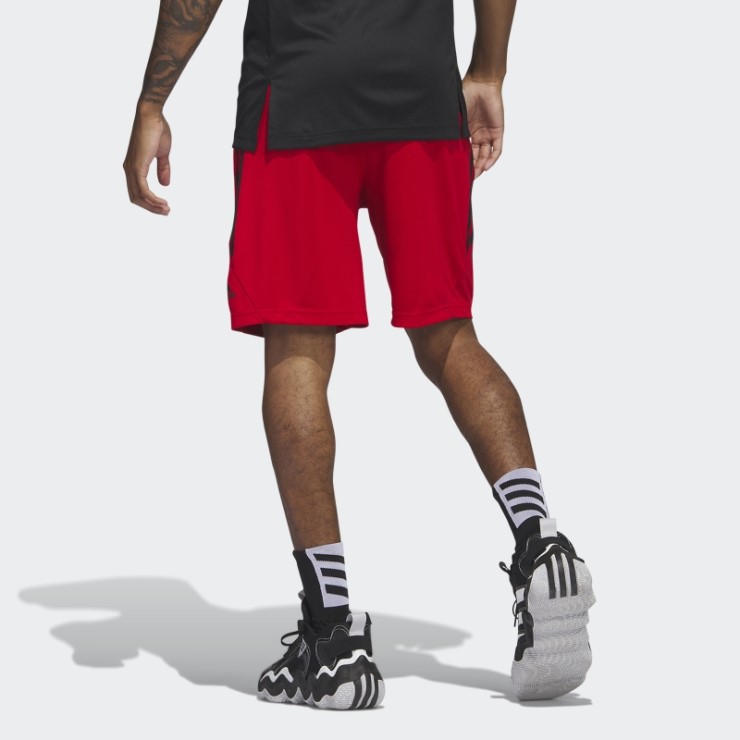 Pantalones Cortos De Baloncesto Adidas Legends 3-stripes Escarlata Caliente