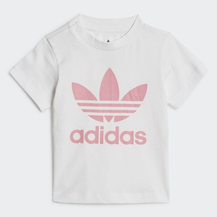 Camiseta Blanca Con Trifolio Adidas