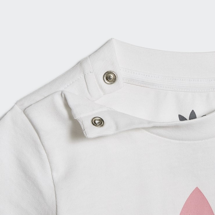 Camiseta Blanca Con Trifolio Adidas