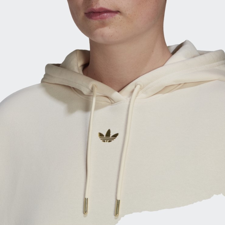 Blanco Adidas Ski Chic Sudadera Con Capucha Caliente