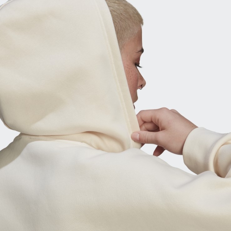 Blanco Adidas Ski Chic Sudadera Con Capucha Caliente