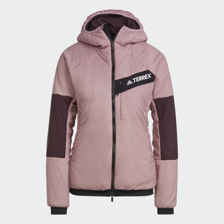 Chaqueta Con Capucha Adidas Terrex Techrock Stretch Primaloft Malva