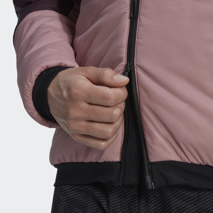 Chaqueta Con Capucha Adidas Terrex Techrock Stretch Primaloft Malva