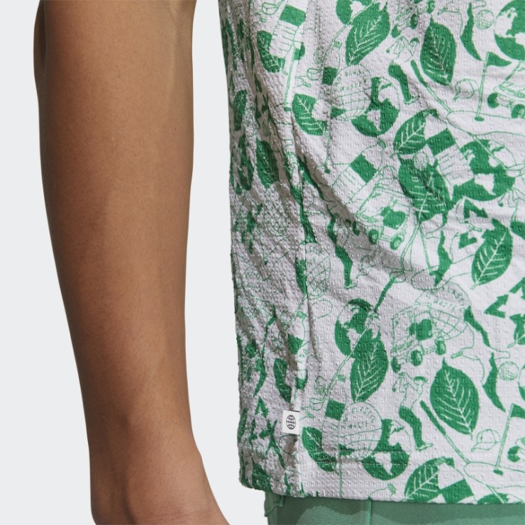 Playera Polo Play Green Graphic Adidas Blanca