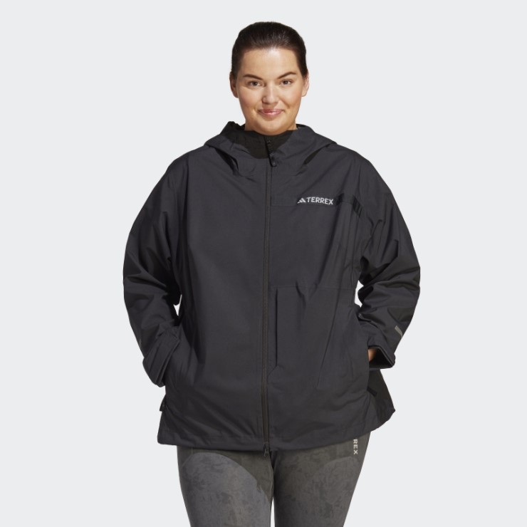 Chaqueta Impermeable Terrex Multi Rain.rdy De 2,5 Capas (tallas Grandes) Negro Adidas