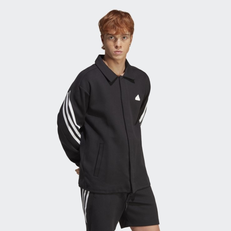 Adidas Future Icons Chaqueta De Entrenador De 3 Rayas Negro