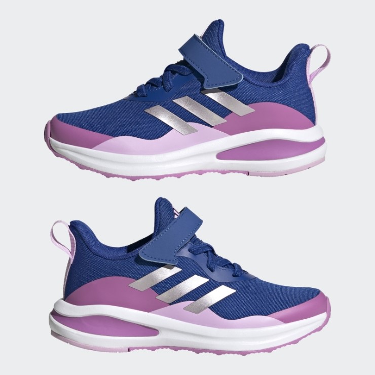 Adidas Fortarun Sport Zapatillas De Running Con Cordones Elásticos Y Tira Superior En Azul