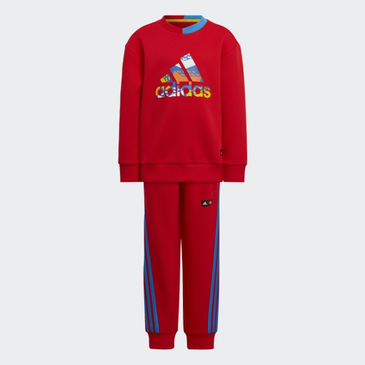 Conjunto De Sudadera Y Pantalón Adidas X Classic Lego Crew Rojo Caliente