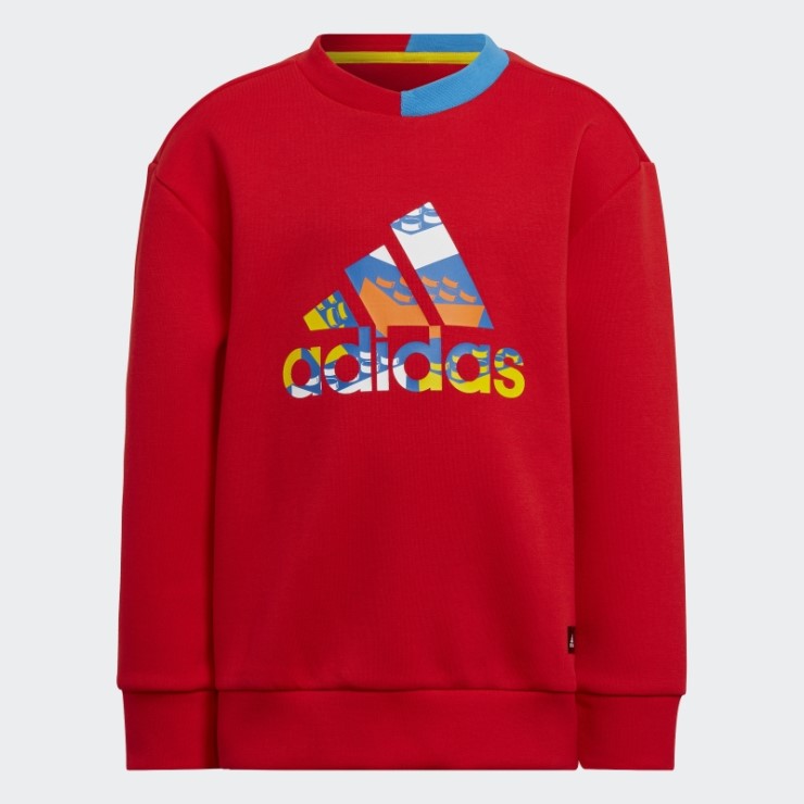 Conjunto De Sudadera Y Pantalón Adidas X Classic Lego Crew Rojo Caliente