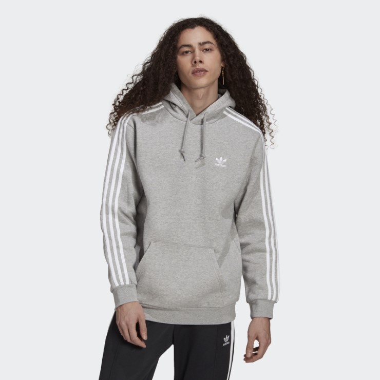 Sudadera Adidas Adicolor Classics 3 Rayas Gris Medio