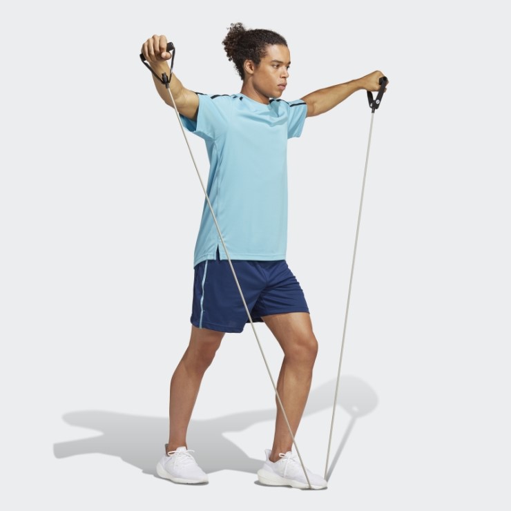 Adidas Camiseta Azul De Entrenamiento