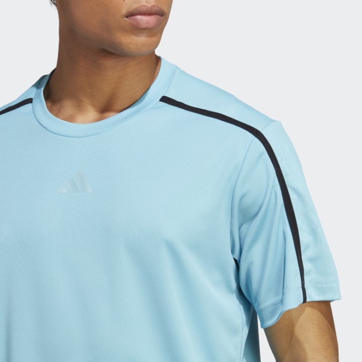 Adidas Camiseta Azul De Entrenamiento