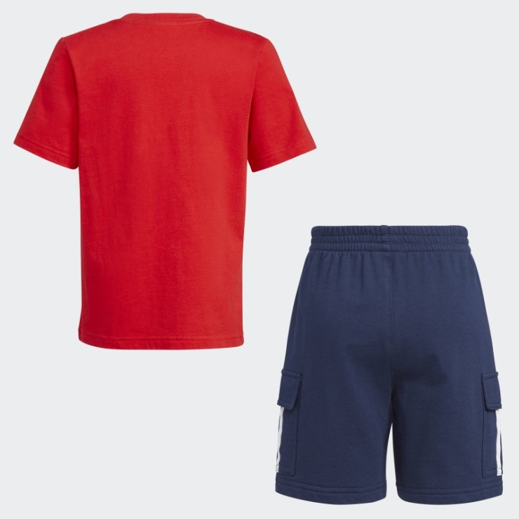 Conjunto Camiseta Escarlata Y Shorts Cargo Adidas