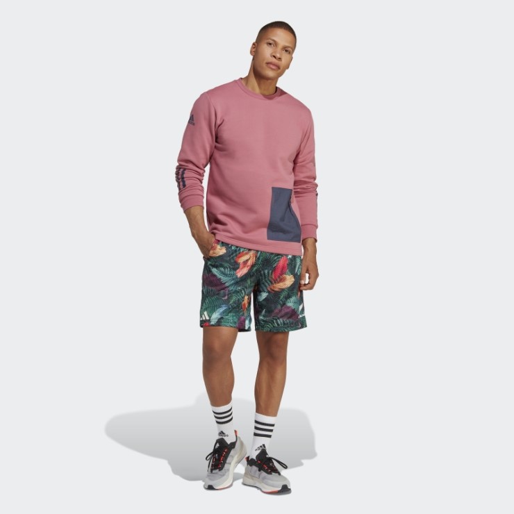 Rosa Sudadera Adidas All Blacks Rugby Lifestyle Cuello Redondo