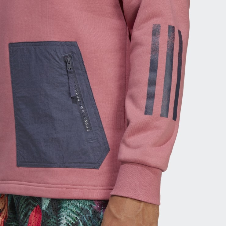 Rosa Sudadera Adidas All Blacks Rugby Lifestyle Cuello Redondo