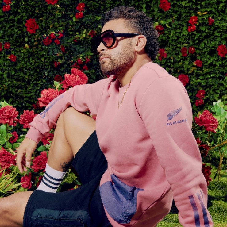 Rosa Sudadera Adidas All Blacks Rugby Lifestyle Cuello Redondo