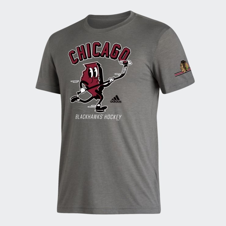 Camiseta Adidas Blackhawks Core Heather