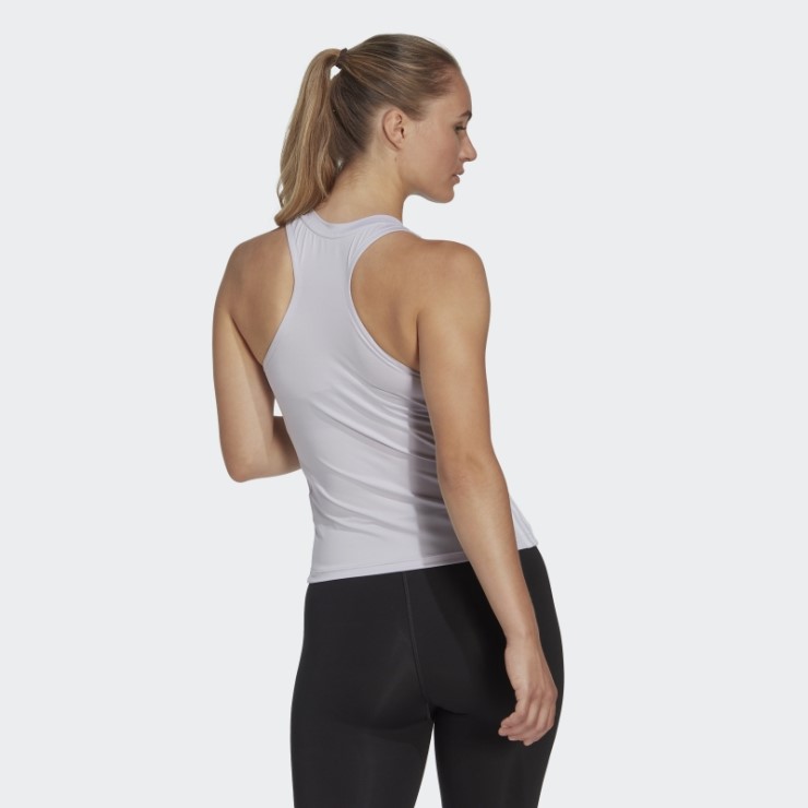 Adidas Aeroready Train Essentials Camiseta Sin Mangas Regular De 3 Rayas Plata Amanecer