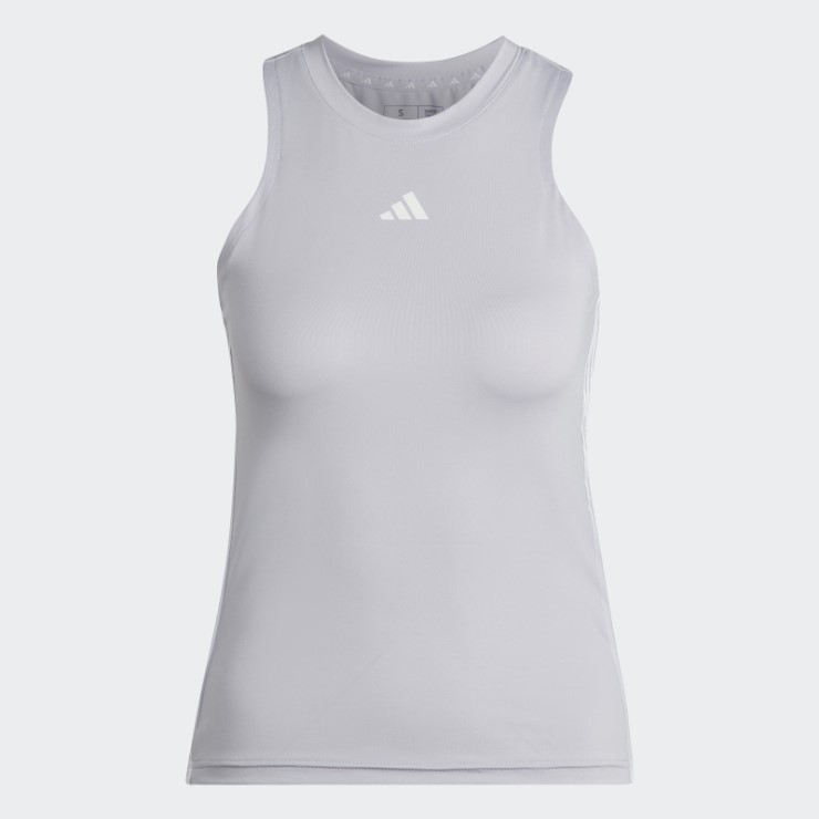 Adidas Aeroready Train Essentials Camiseta Sin Mangas Regular De 3 Rayas Plata Amanecer