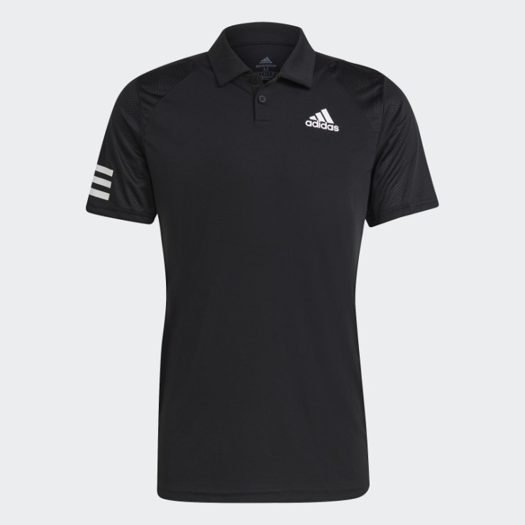 Polo Club Tennis 3 Rayas Adidas Negro