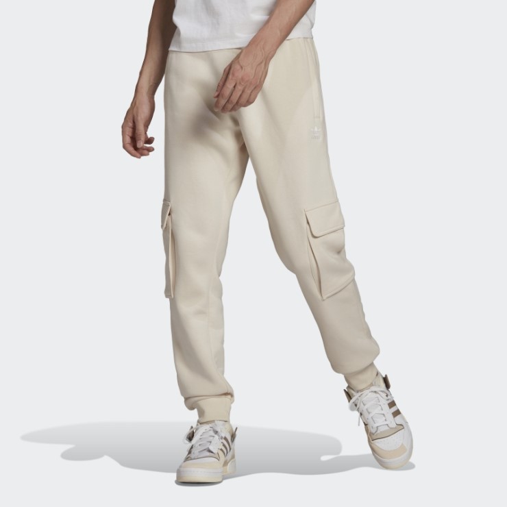 Pantalones Cargo Adicolor Essentials Trefoil Adidas Blanco