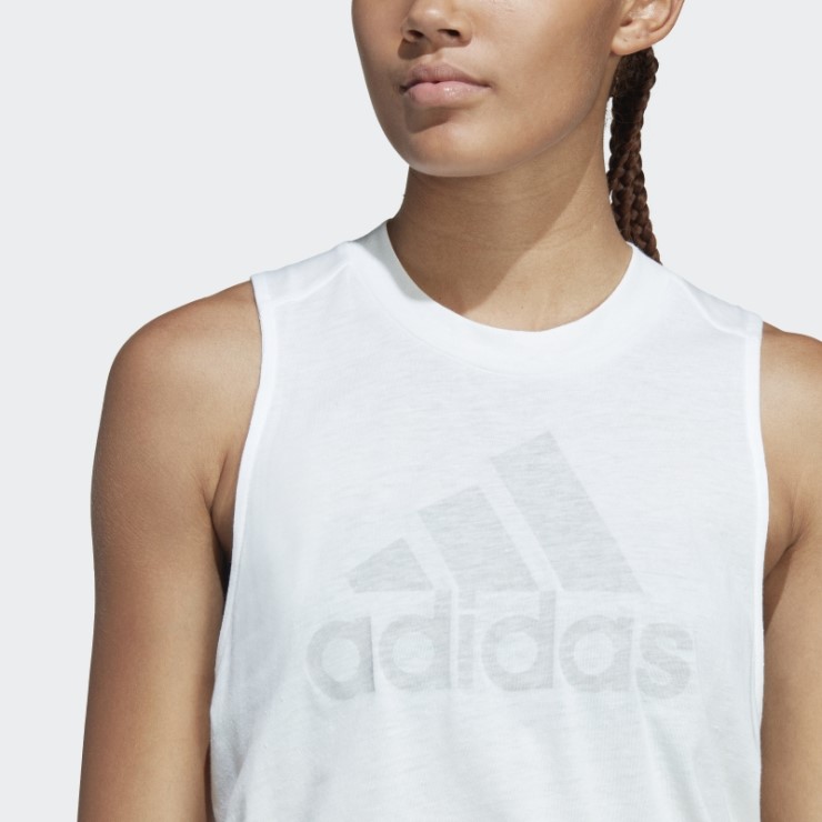 Camiseta Sin Mangas Future Icons Winners 3.0 Adidas Blanco Melange