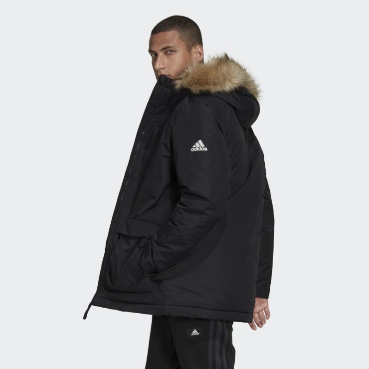Parka Con Capucha Adidas Utilitas Negro Elegante