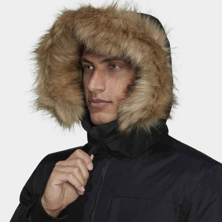 Parka Con Capucha Adidas Utilitas Negro Elegante