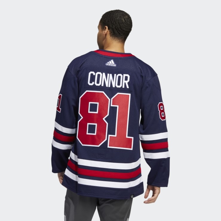 Adidas Jets Connor Tercera Auténtica Camiseta Azul Marino 09 Ccm-sld