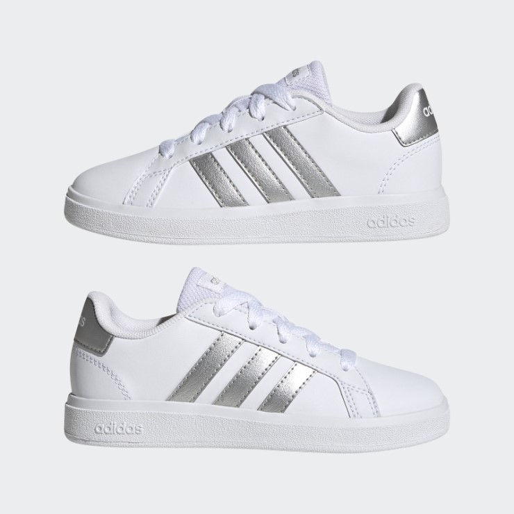 Adidas Tenis Grand Court Lifestyle Tenis Con Cordones En Blanco