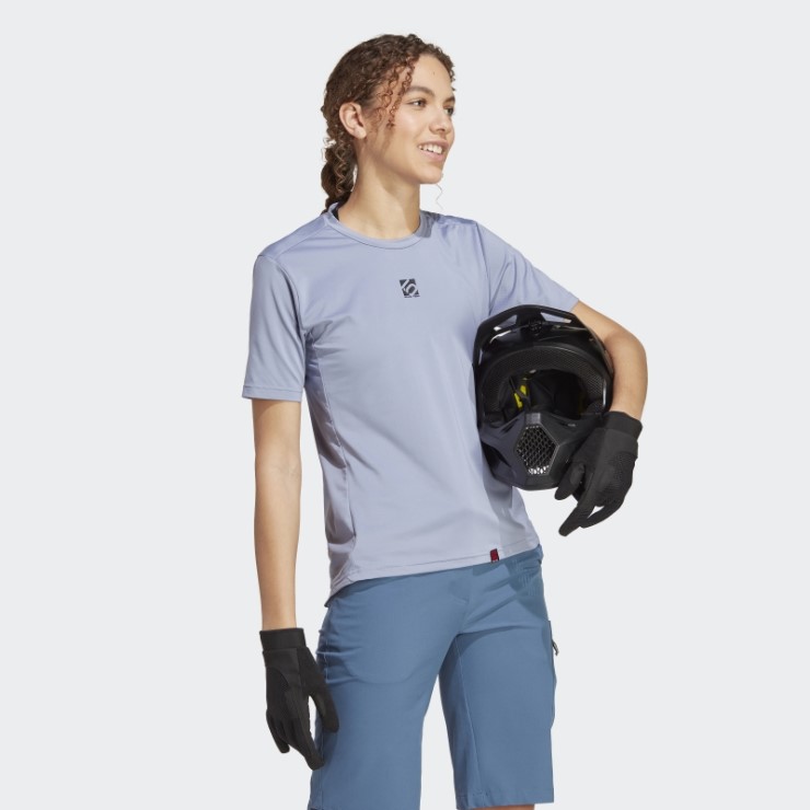 Adidas Camiseta Plateada Violeta Five Ten Bike Trailx