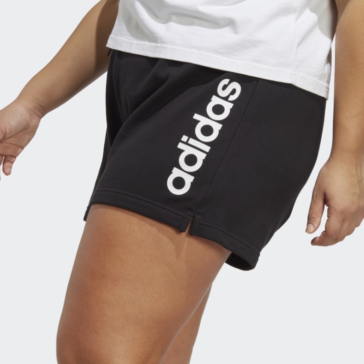 Pantalón Corto Essentials Lineal French Terry (talla Grande) Adidas Negro