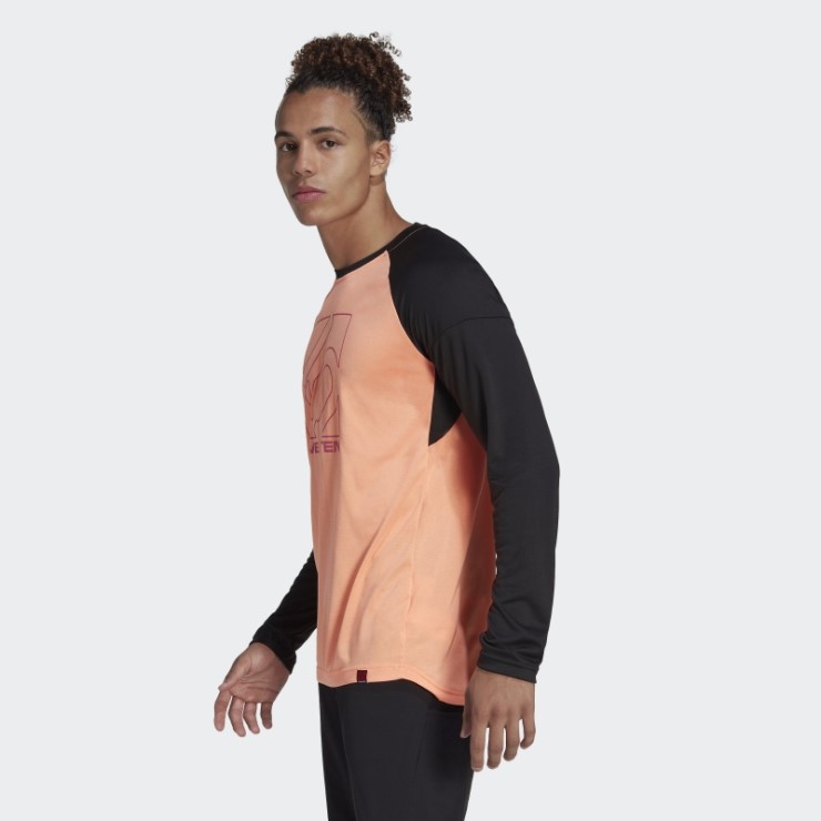 Camiseta De Manga Larga Naranja De Haz Cinco Diez Adidas