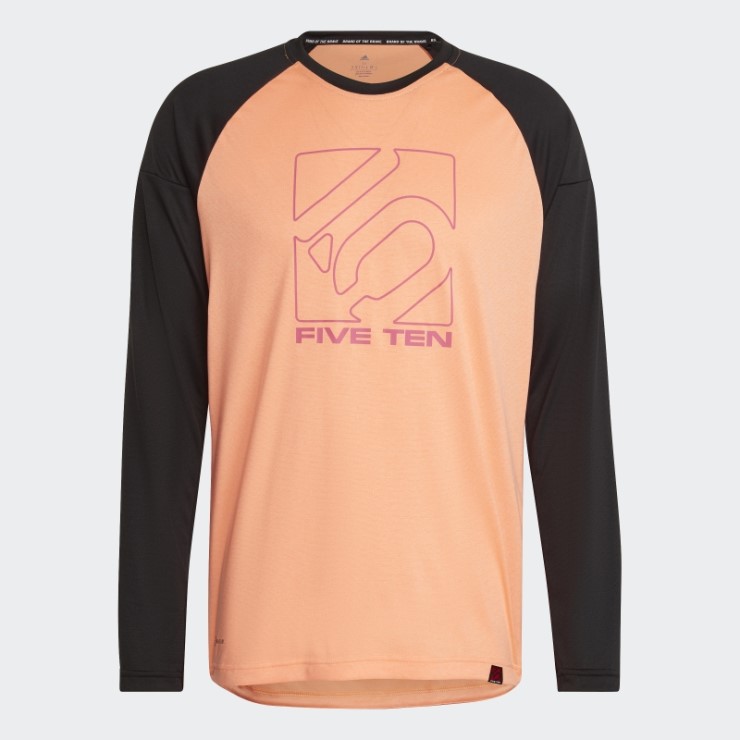 Camiseta De Manga Larga Naranja De Haz Cinco Diez Adidas