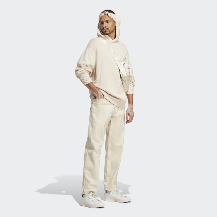 Adidas Sudadera Con Capucha Blanca Premium Essentials