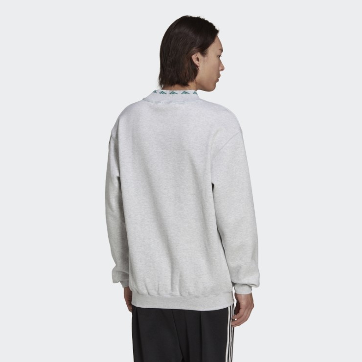 Sudadera Gris Claro Heather Eqt Archive Con Cuello Redondo Adidas