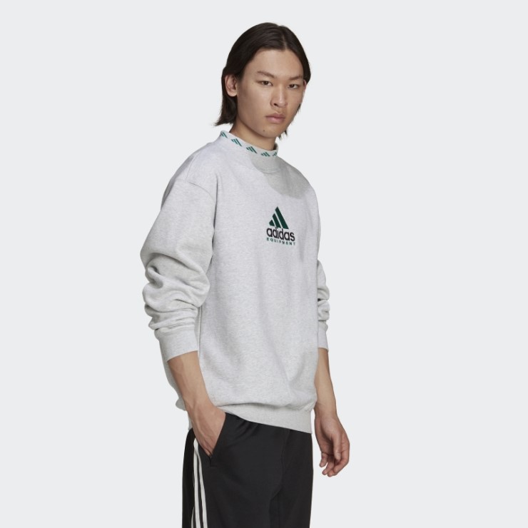 Sudadera Gris Claro Heather Eqt Archive Con Cuello Redondo Adidas