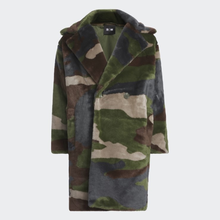 Abrigo De Piel Sintética Con Estampado De Camuflaje De Adidas
