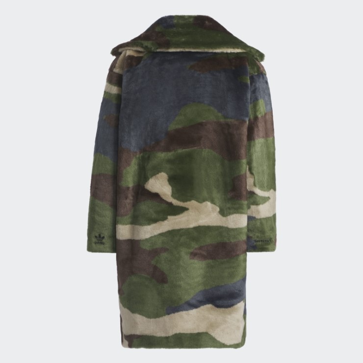 Abrigo De Piel Sintética Con Estampado De Camuflaje De Adidas