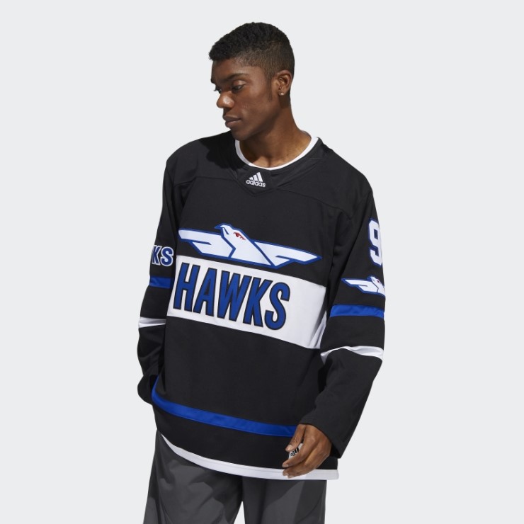Camiseta Adidas Adidas Negra Hawks Bombay Autentica