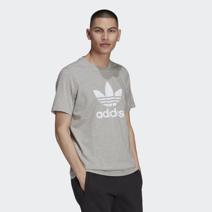 Adidas Camiseta Gris Medio Adicolor Classics Trefoil