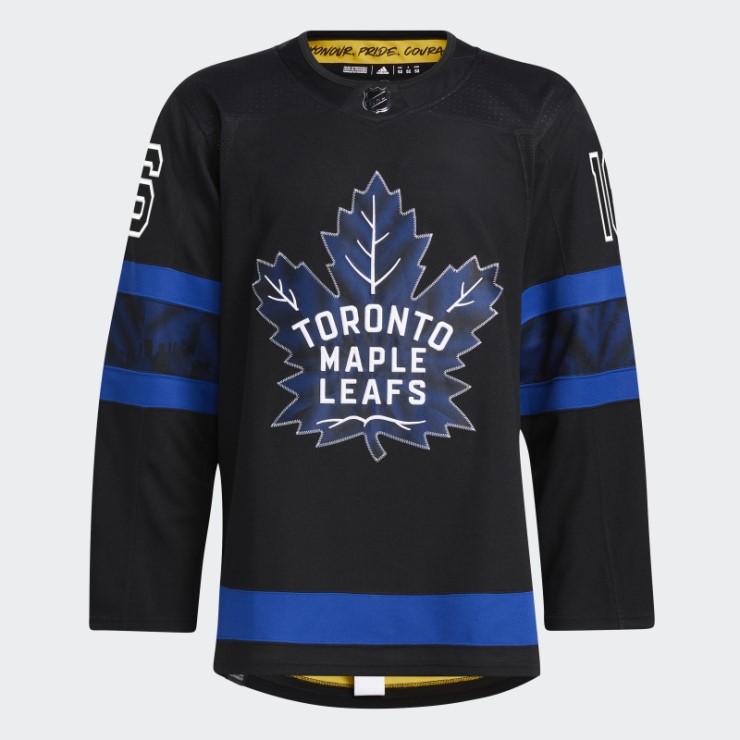 Camiseta Negra Maple Leafs Marner Tercera Autentica Pro Adidas