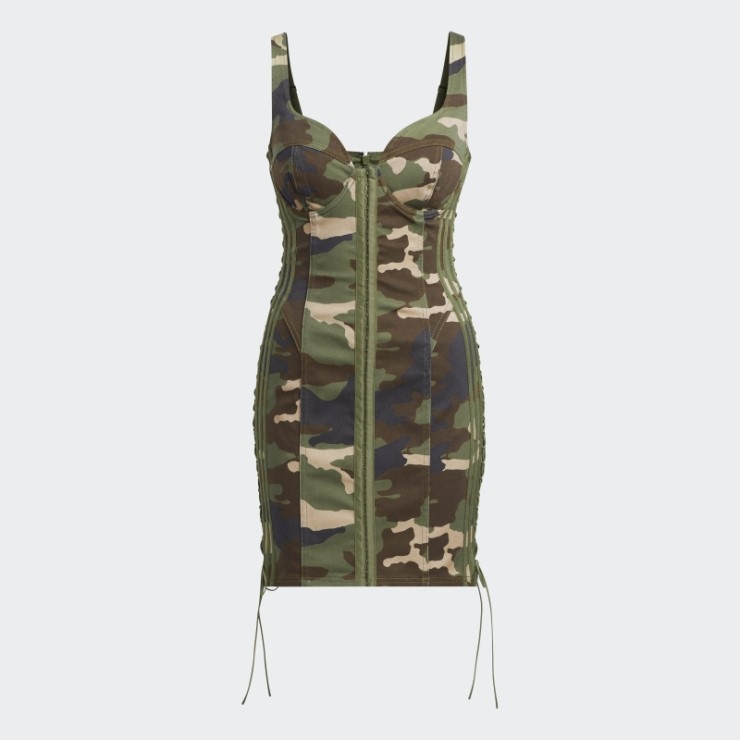 Mini Vestido De Sarga Adidas Aop Camo