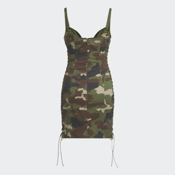 Mini Vestido De Sarga Aop Camo Adidas