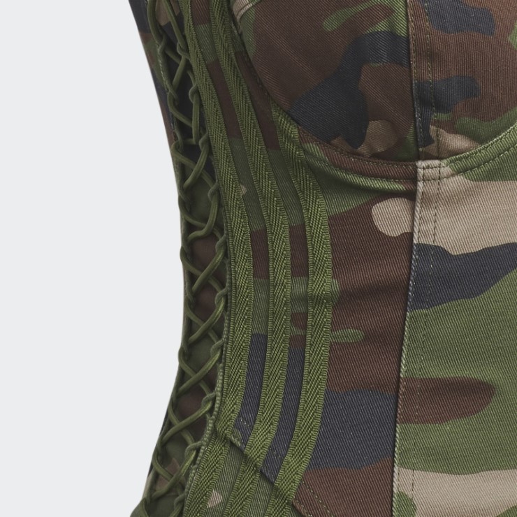 Mini Vestido De Sarga Aop Camo Adidas