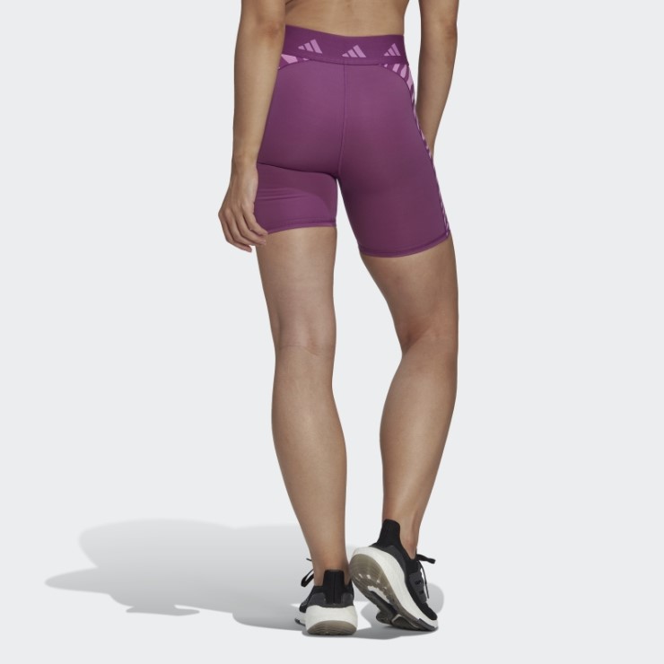 Leggings Cortos Hyperglam Techfit Zebra De Talle Alto Rich Malve Adidas