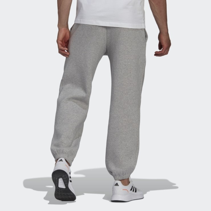Adidas Essentials Feelvivid Pantalones De Chándal De Algodón Y Pernera Recta En Gris Medio