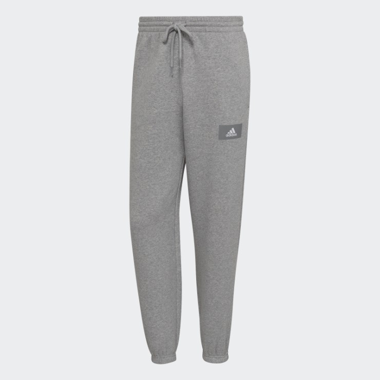 Adidas Essentials Feelvivid Pantalones De Chándal De Algodón Y Pernera Recta En Gris Medio