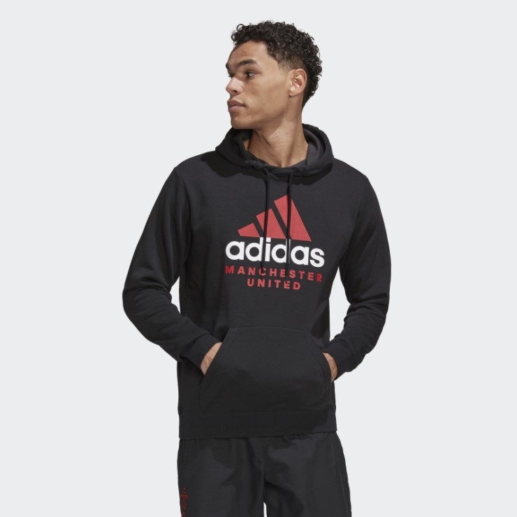 Sudadera Negra Adidas Manchester United Dna Graphic